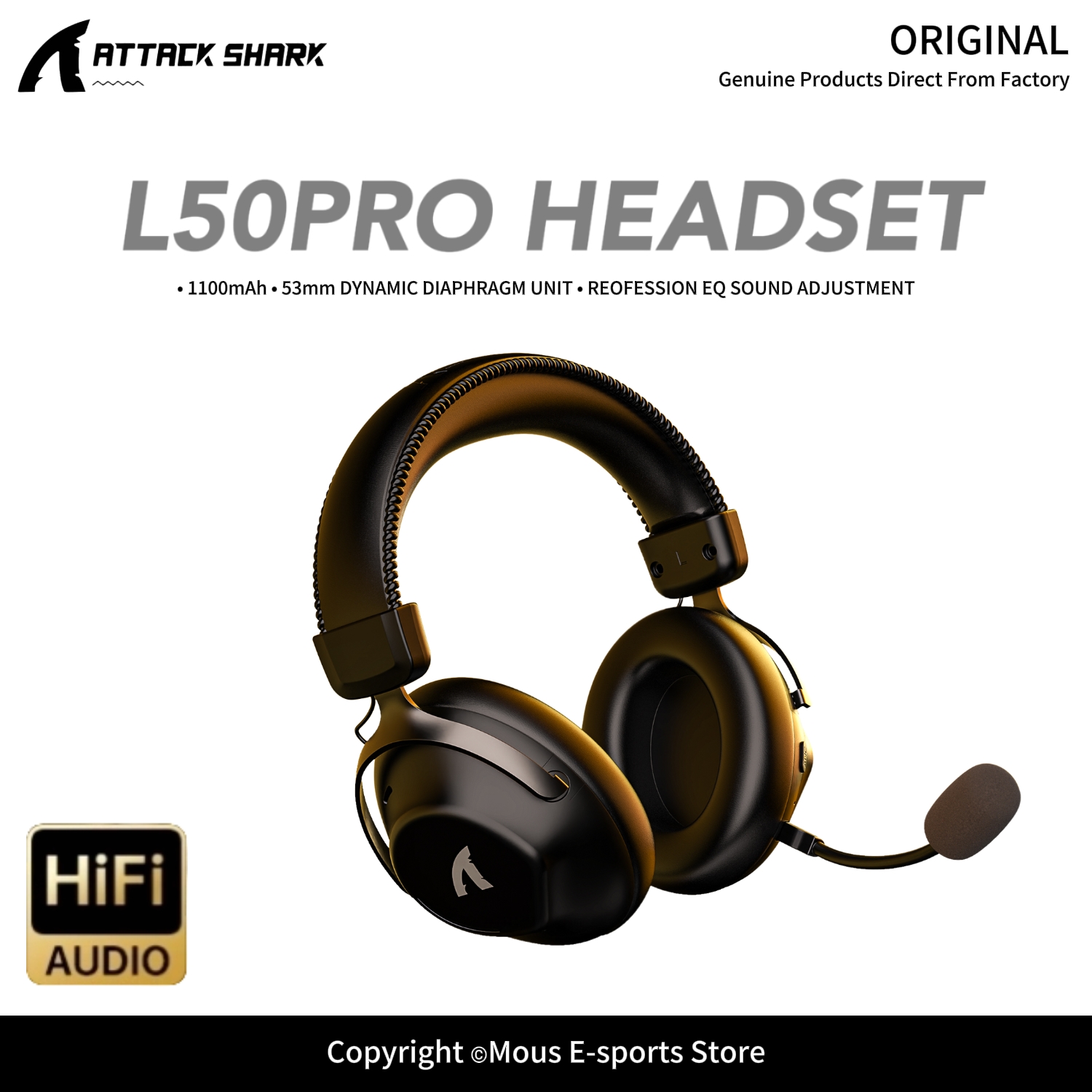 Esports Gaming Gear - ATTACK SHARK L50PRO 트라이 모드 무선